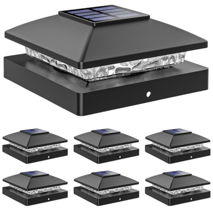 Waterproof Solar Powered Post Cap Lights for Outdoor Fence and Deck