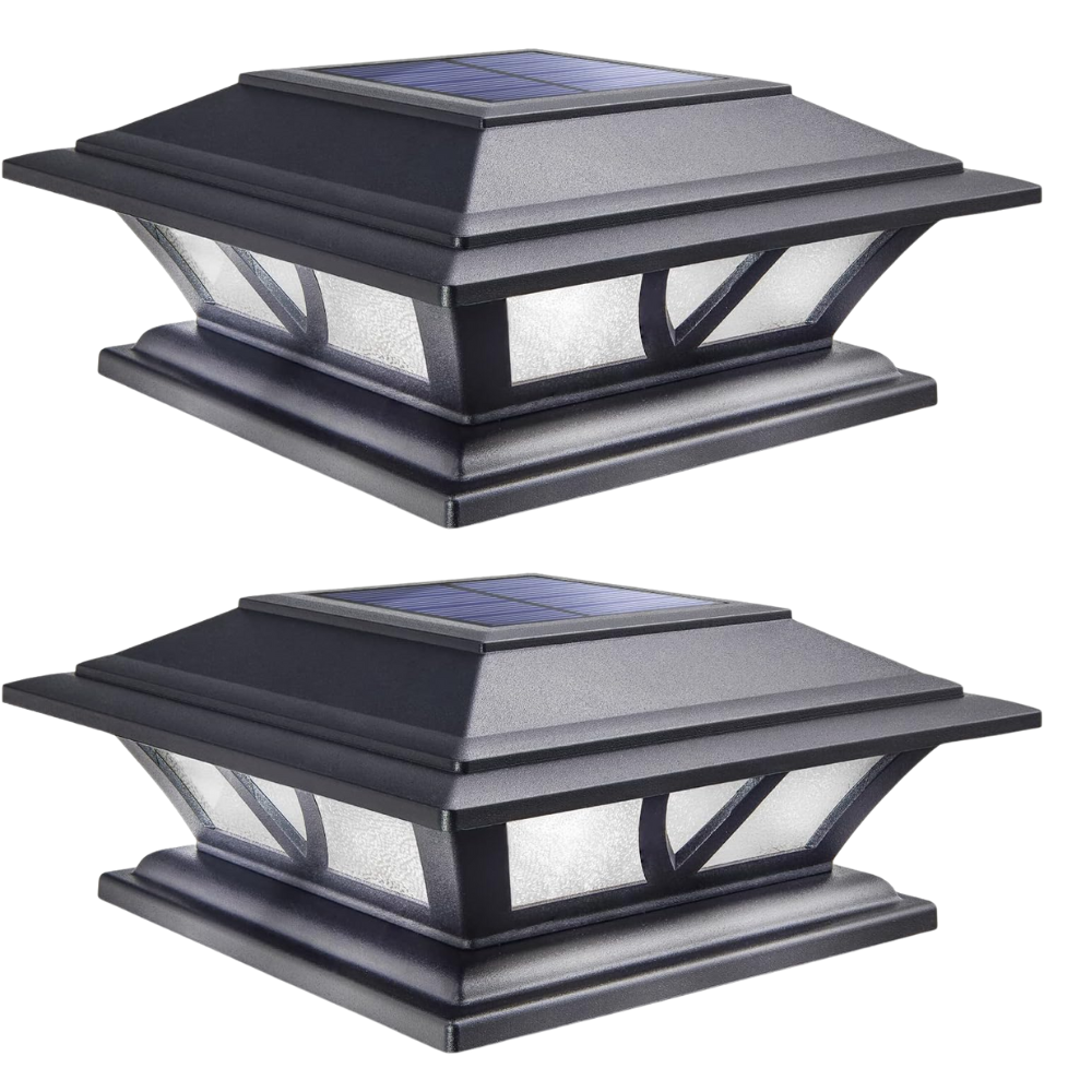Dual Mode LED Solar Post Cap Lights for Outdoor Deck