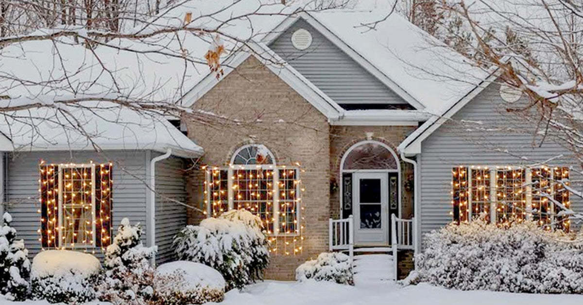 10Ft. 300-LED Warm White String Curtain Light Upgraded-LED Solar Fairy Lights