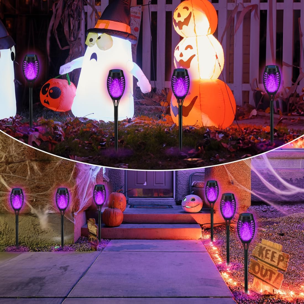 Halloween Solar Torch Lights for Outdoor Garden Path Decor
