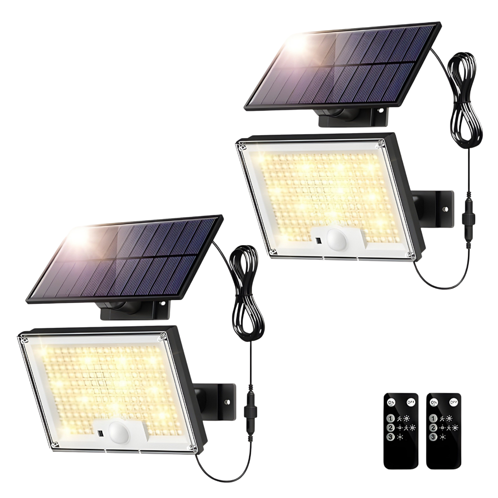 172LED Split Solar Motion Sensor Light Outdoor With Remote