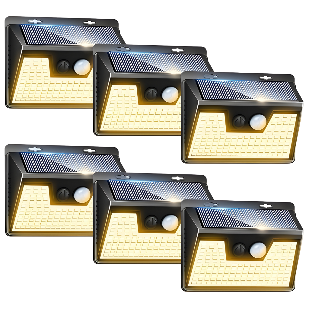 140LED Solar Security Fence Lights For Wall Garden Yard Outside