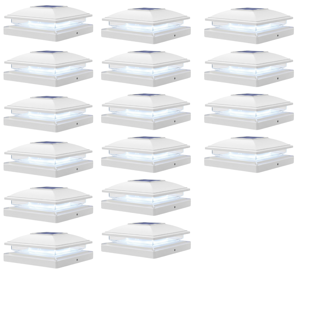 Dual Mode Waterproof Solar Post Cap Lights for Outdoor Fence