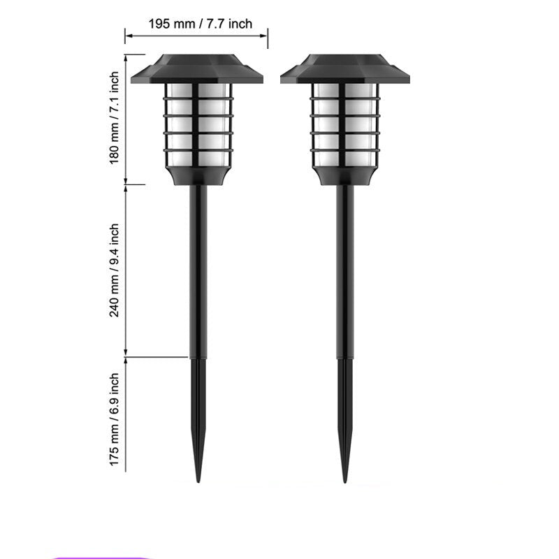 2 IN 1 LED Solar Flame Torch Lamp-LED Solar Fairy Lights