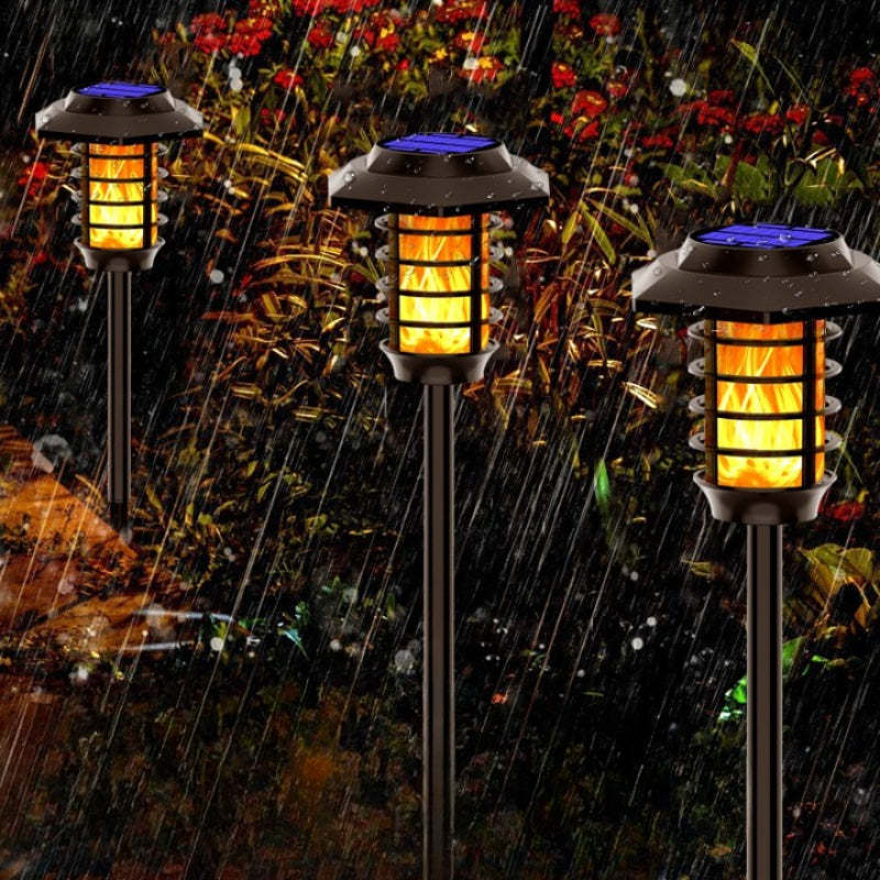 2 IN 1 LED Solar Flame Torch Lamp-LED Solar Fairy Lights