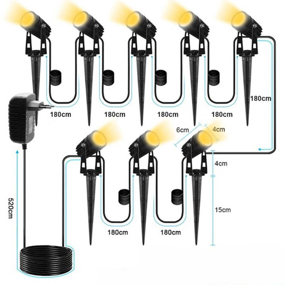 Outdoor 12V Lawn Lamp-LED Solar Fairy Lights