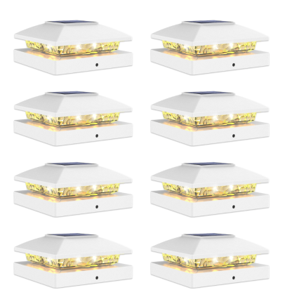 Solar Powered Waterproof Post Cap Lights For Fence And Deck