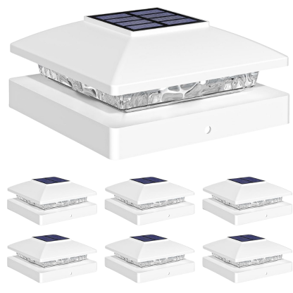 Waterproof Solar Powered Post Cap Lights for Outdoor Fence and Deck