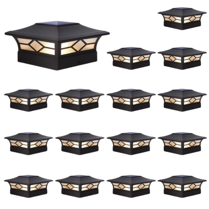 Waterproof Solar Powered Post Cap Lights For Outdoor Deck