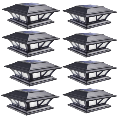 Dual Mode LED Solar Post Cap Lights for Outdoor Deck