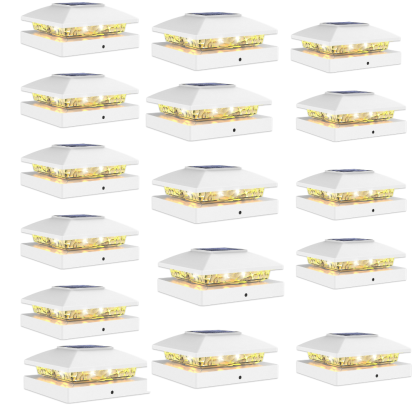 Solar Powered Waterproof Post Cap Lights For Fence And Deck