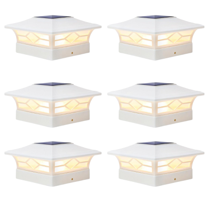Waterproof Solar Powered Post Cap Lights For Outdoor Deck
