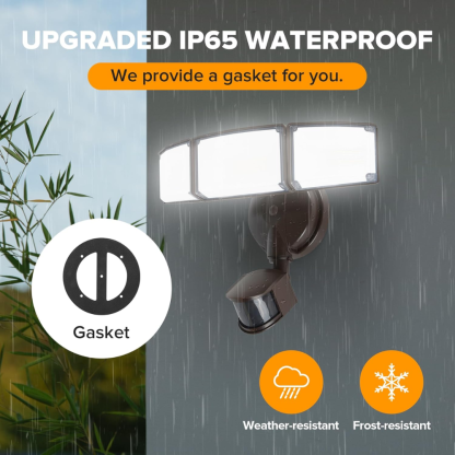 3 Head 72W Outdoor Motion Sensor Security Light
