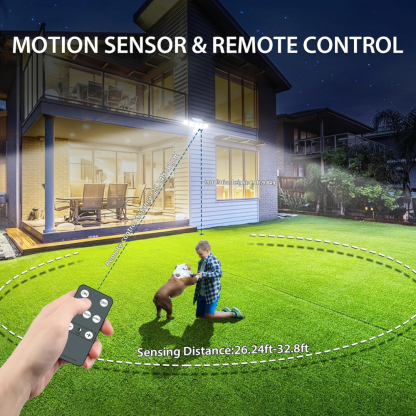 Pack Of 2 Solar Outdoor Waterproof 401 LEDs Motion Sensor IP65 Flood Lights