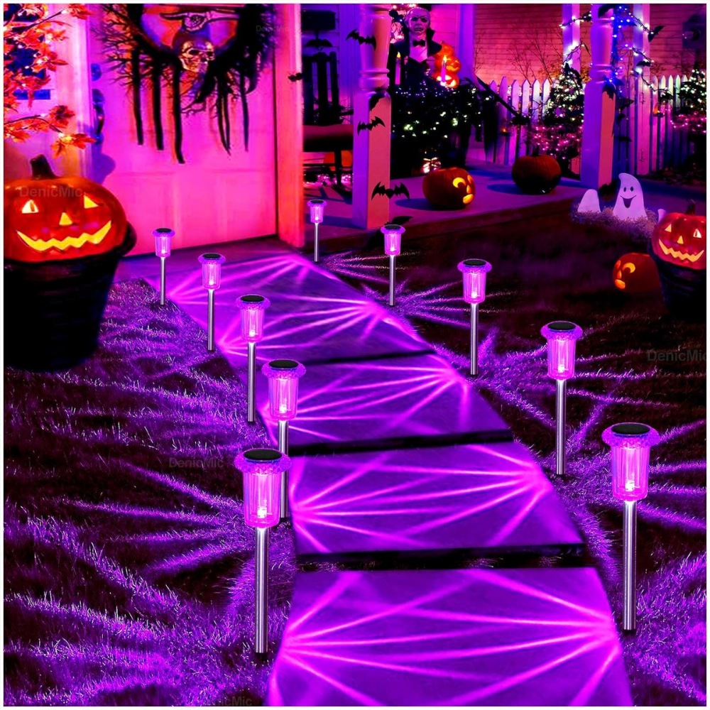 Pack Of 10 Solar Pathway Lights Outdoor Waterproof LED