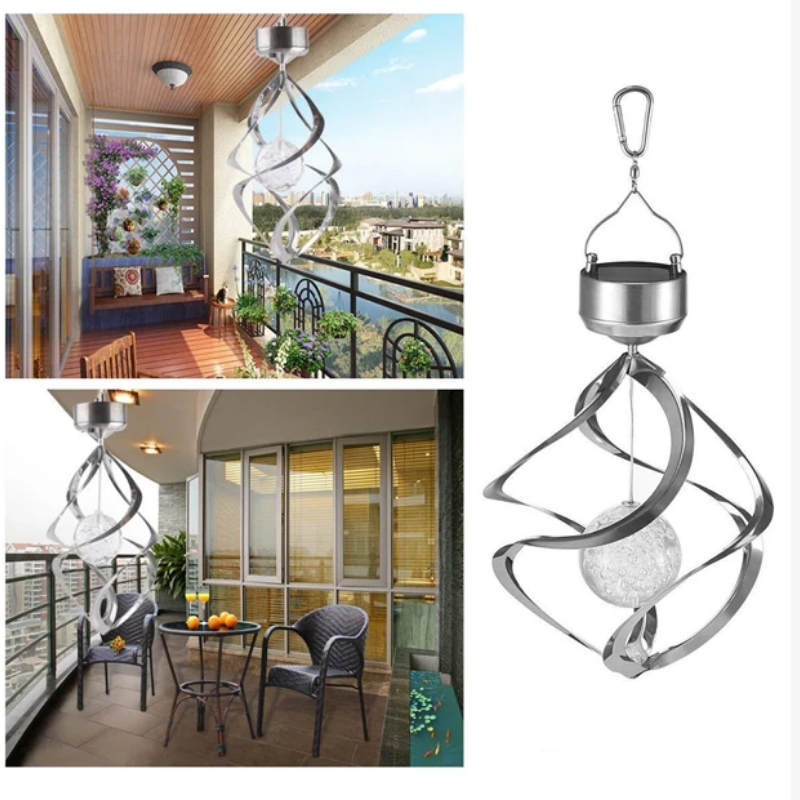 Colorful Solar-Powered LED Wind Chime Light - Eco-Friendly Outdoor Decoration-LED Solar Fairy Lights