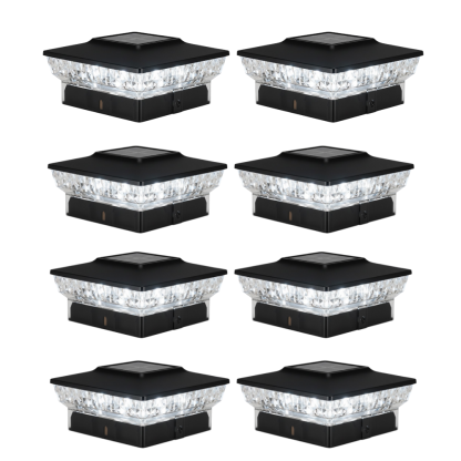 Flickering Flame Solar Post Cap Lights for Outdoor Deck and Fence