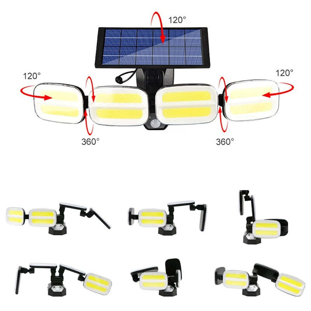 Four Head Solar Wide Angle Lamp-LED Solar Fairy Lights