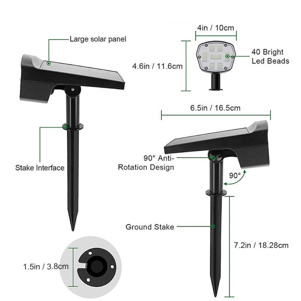 40 LED Outdoor Solar Lamp-LED Solar Fairy Lights
