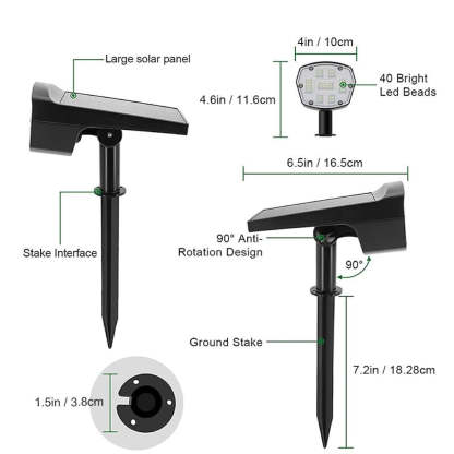 40 LED Outdoor Solar Lamp-LED Solar Fairy Lights
