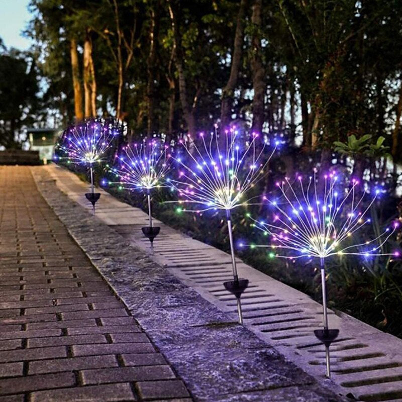 Outdoor Lawn Firework Light-LED Solar Fairy Lights