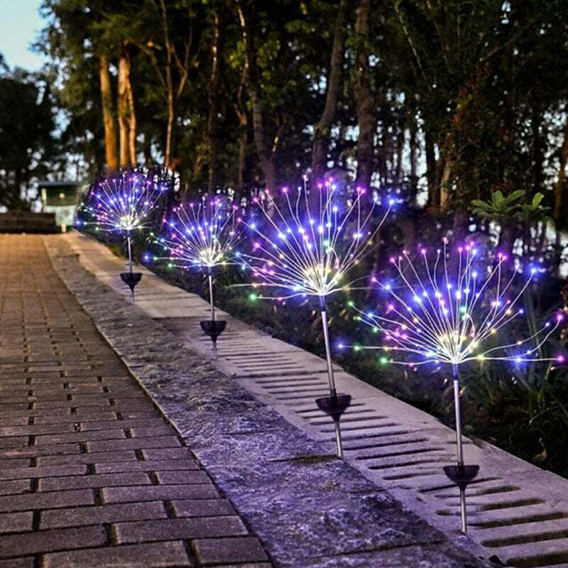 Outdoor Lawn Firework Light-LED Solar Fairy Lights