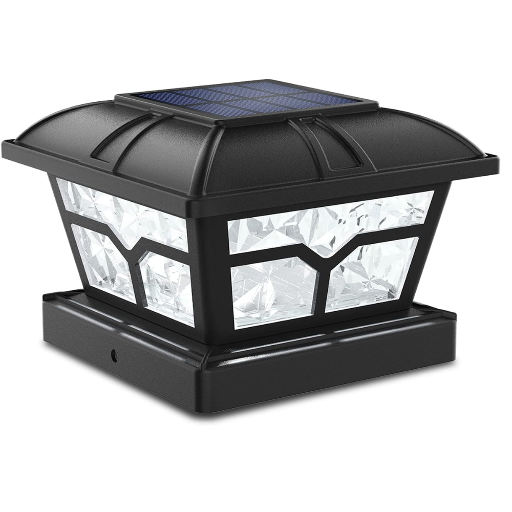 Dual Color Solar Post Cap Lights For Outdoor Fence And Deck