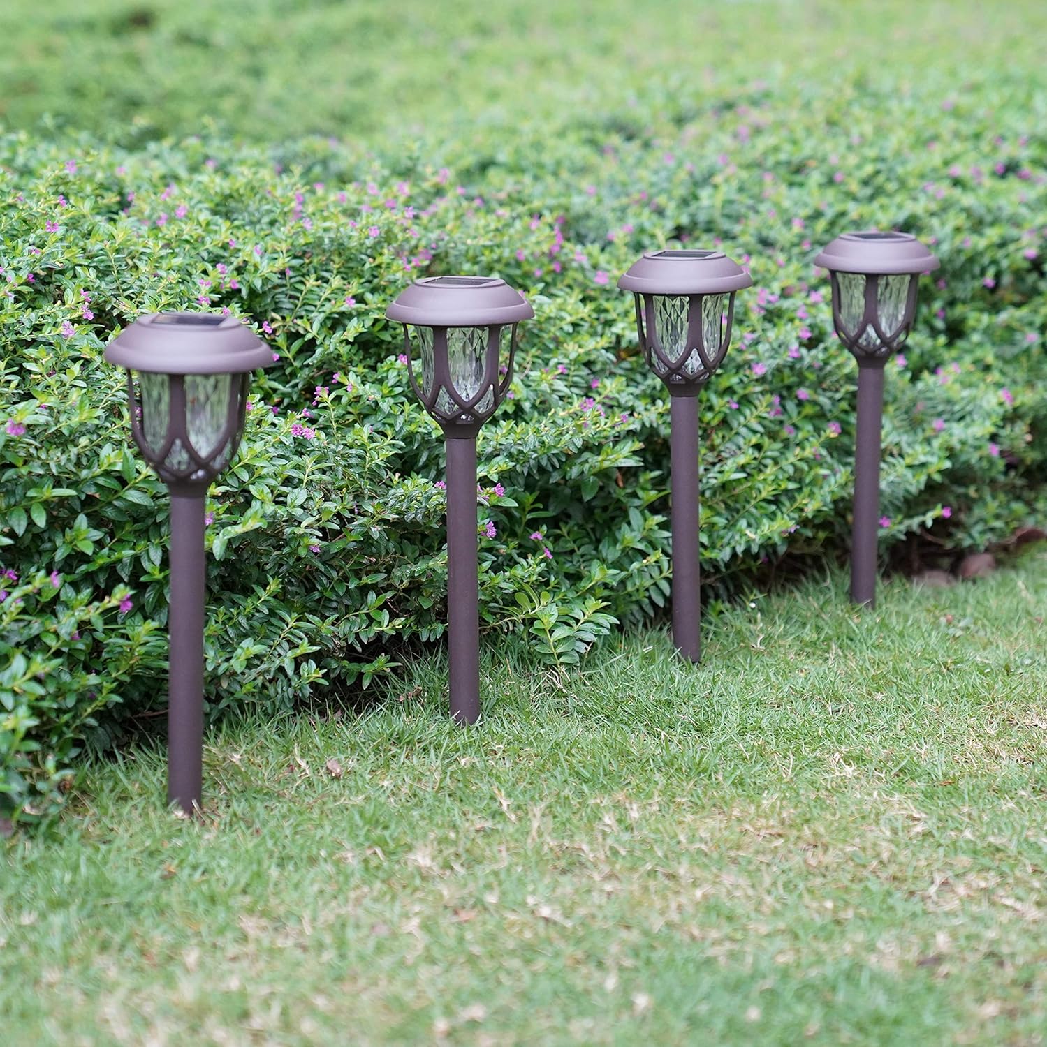 Pack Of 10 Solar Pathway Lights For Outdoor Garden