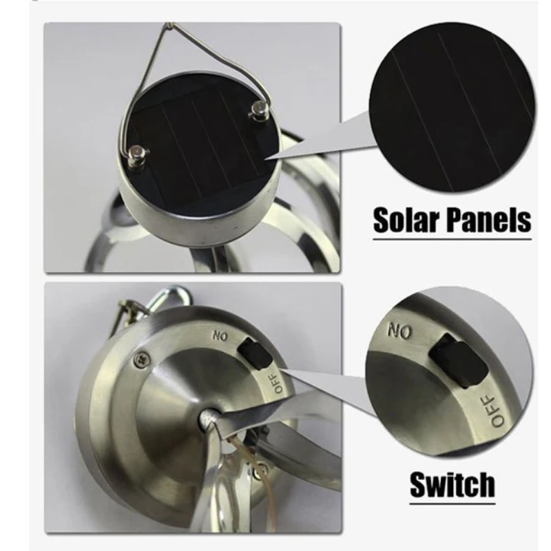 Colorful Solar-Powered LED Wind Chime Light - Eco-Friendly Outdoor Decoration-LED Solar Fairy Lights