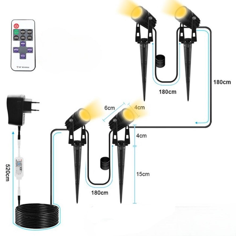 Outdoor 12V Lawn Lamp-LED Solar Fairy Lights