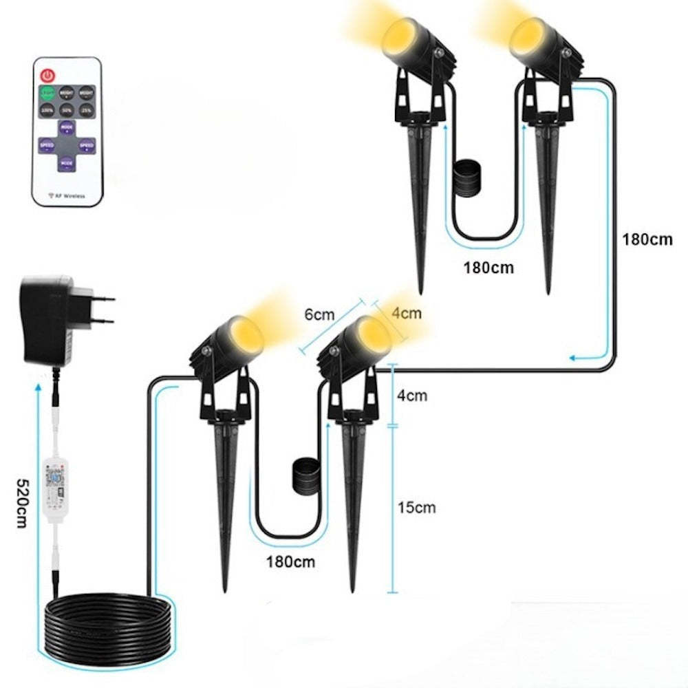 Outdoor 12V Lawn Lamp-LED Solar Fairy Lights