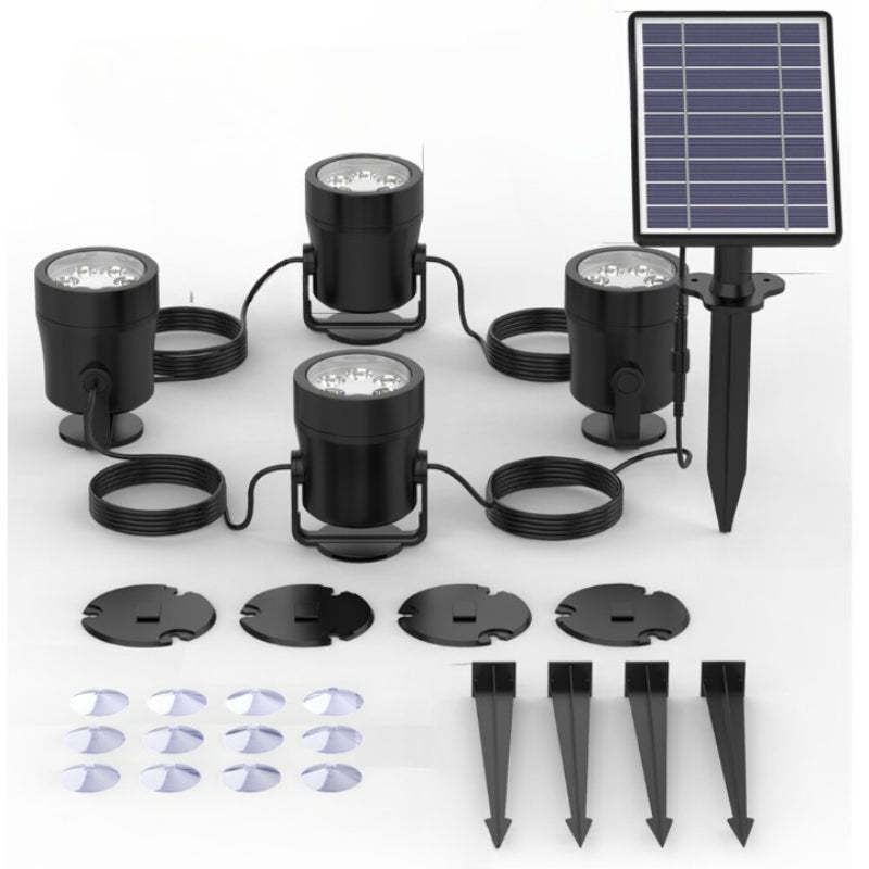 1 TO 4  Solar LED Underwater Pond Lights-LED Solar Fairy Lights