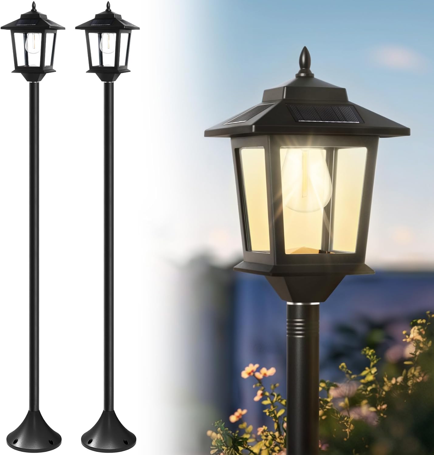 Solar Powered Outdoor Lamp Post-LED Solar Fairy Lights