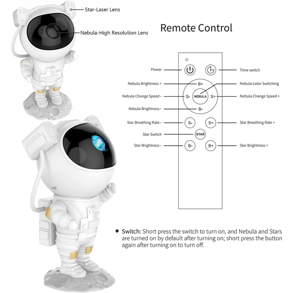 Astronaut Galaxy Projector With Remote Control-LED Solar Fairy Lights