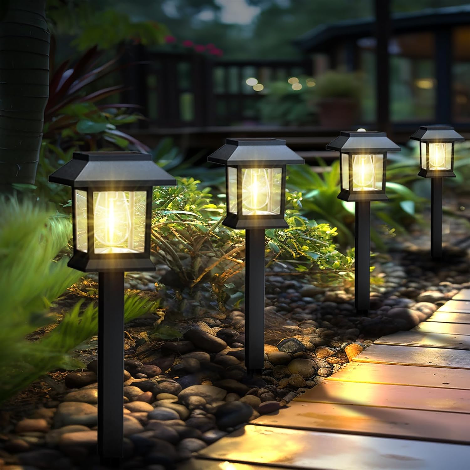 Solar Powered Pathway Lights For Walkways-LED Solar Fairy Lights