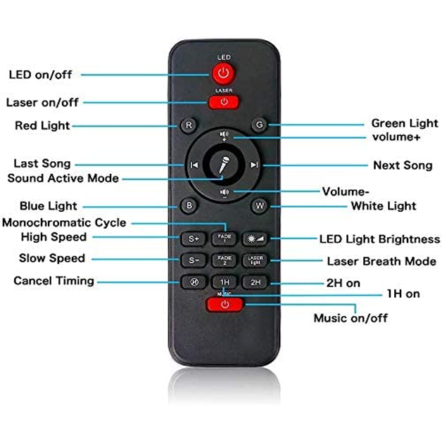 Starry Night Light Galaxy Projector With Bluetooth Speaker-LED Solar Fairy Lights