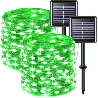 Solar Powered Outdoor String Lights With Flexible Copper Wire-LED Solar Fairy Lights