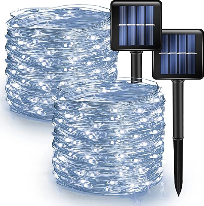 Solar String Christmas Lights Solar Powered Waterproof Fairy Lights 8 Modes-LED Solar Fairy Lights