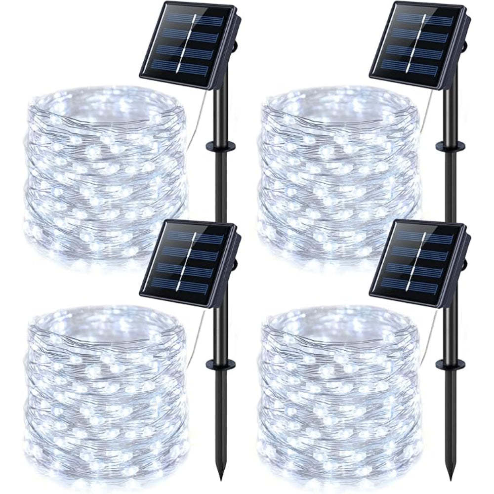 Solar Powered Outdoor String Lights With Flexible Copper Wire-LED Solar Fairy Lights