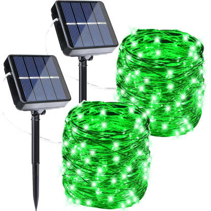 2 Piece Solar Powered String Lights For Outdoor Decoration-LED Solar Fairy Lights