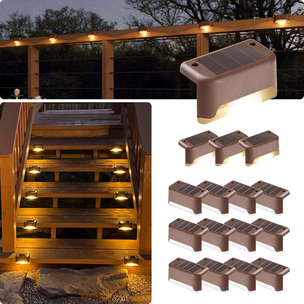 Solar Powered Outdoor Step And Deck Lights With Automatic Sensor-LED Solar Fairy Lights