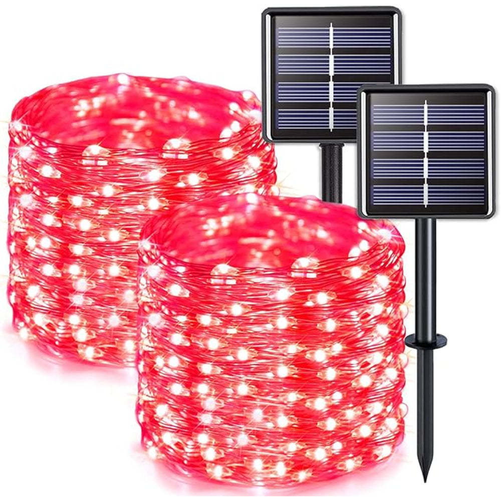 Solar Powered Outdoor String Lights With Flexible Copper Wire-LED Solar Fairy Lights