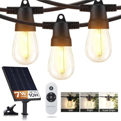 Outdoor String Lights With LED Bulbs For Patios And Gardens-LED Solar Fairy Lights