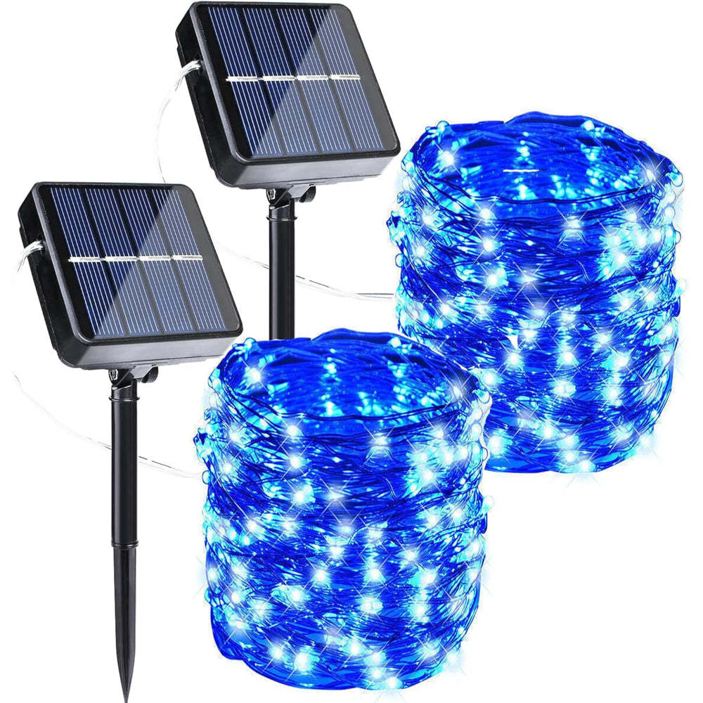2 Piece Solar Powered String Lights For Outdoor Decoration-LED Solar Fairy Lights