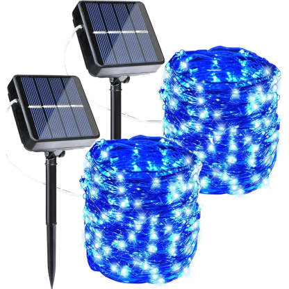 2 Piece Solar Powered String Lights For Outdoor Decoration-LED Solar Fairy Lights