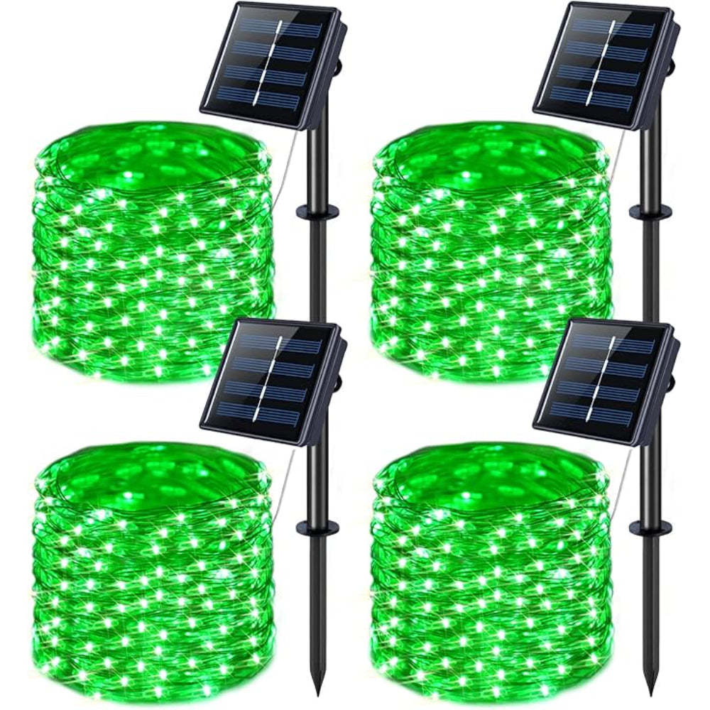 Solar Powered Outdoor String Lights With Flexible Copper Wire-LED Solar Fairy Lights