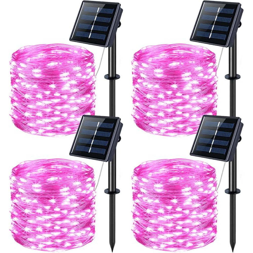 Solar Powered Outdoor String Lights With Flexible Copper Wire-LED Solar Fairy Lights