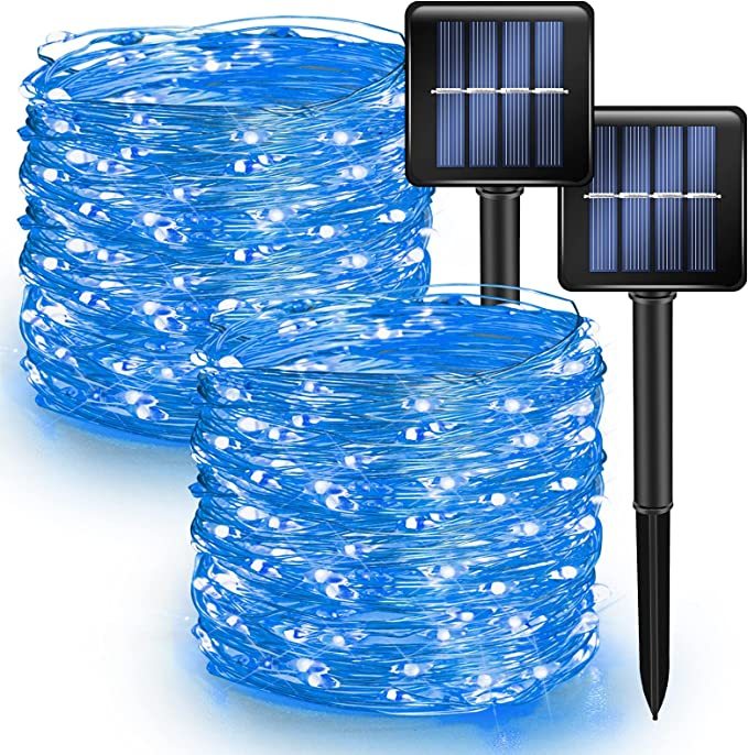 Solar String Christmas Lights Solar Powered Waterproof Fairy Lights 8 Modes-LED Solar Fairy Lights