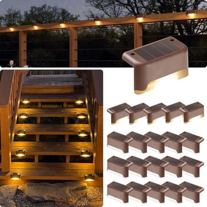 Solar Powered Outdoor Step And Deck Lights With Automatic Sensor-LED Solar Fairy Lights