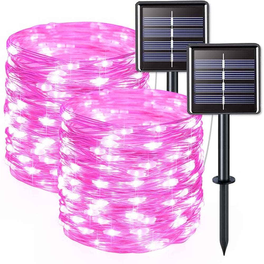 Solar Powered Outdoor String Lights With Flexible Copper Wire-LED Solar Fairy Lights
